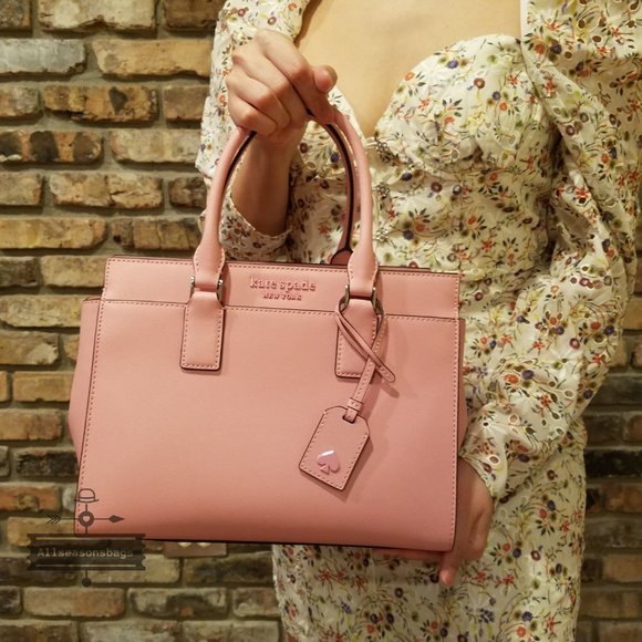 Monotone Pink Kate Spade Cameron Satchel Medium - Picture 5 of 8
